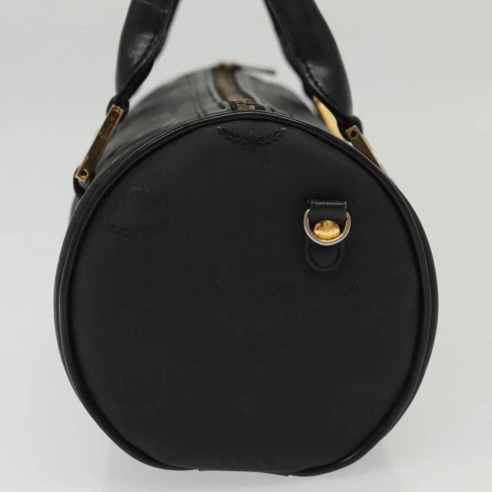 MCM Vicetos Logogram Hand Bag PVC Black Gold Auth bs28959 - Picture 3 of 16